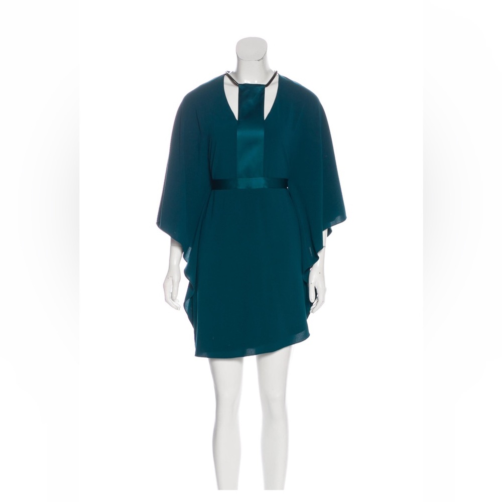 Halston Heritage Scoop Neck Mini Dress
